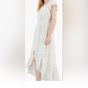 INC International NWT White Gauze Maxi Dress